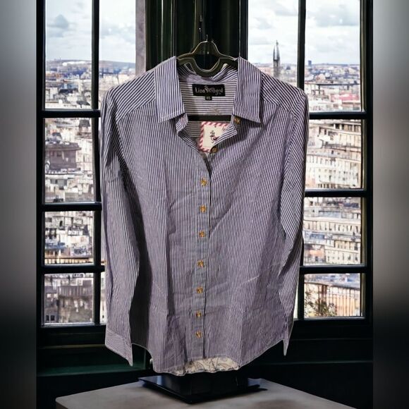 Liza Byrd Striped Paisley Top Size XS - Picture 1 of 11